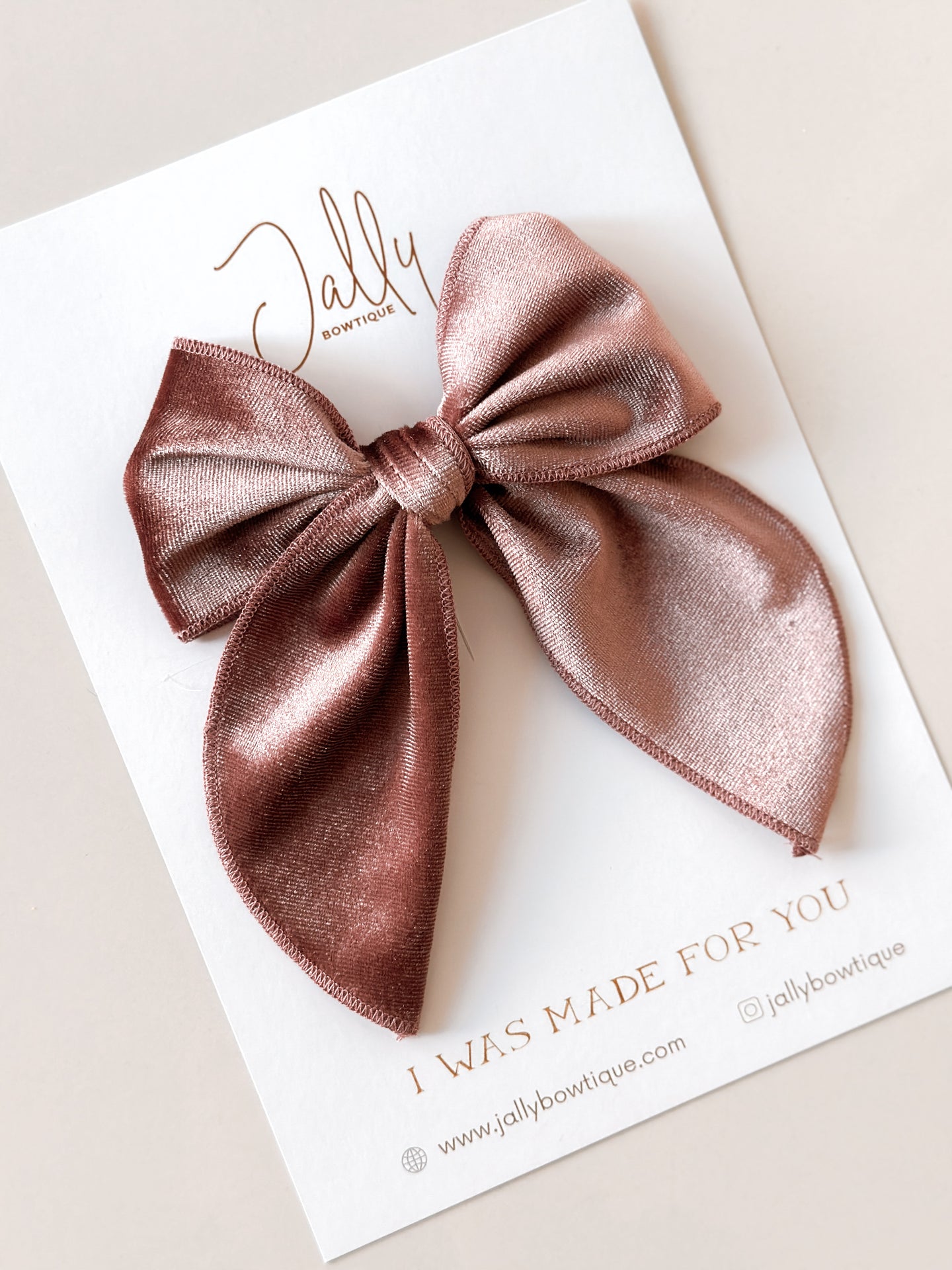 Velvet Butterfly Bow clip