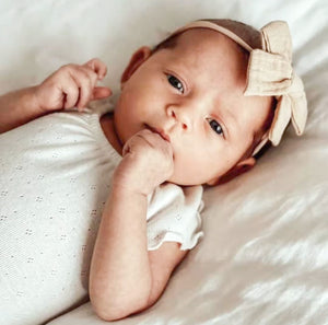 Mini Bow // Sand // Nylon Headband